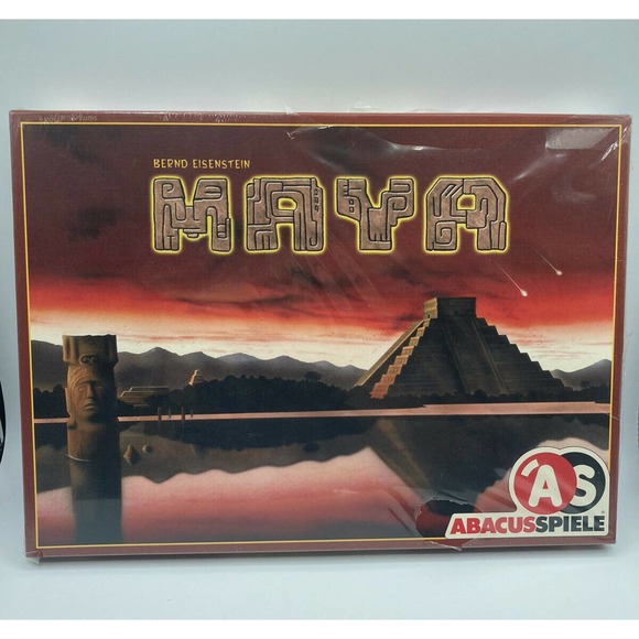 Maya Tacticle Board Game Mayan Strategy Building Trading  Pyramid Family Game - Picture 1 of 6